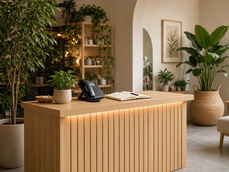 Contact desk at Plants Stratpando in Dubai